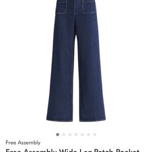 Free Assembly Women's Flare Jeans - Dark Blue